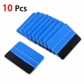 High Recommend 10Pcs Durable Blue Squeegee Felt Edge Scraper Car Decals Vinyl Wrapping & Tint Tools Wholesale Quick delivery