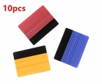 10Pcs Blue Red Yellow Squeegee Felt Edge Scraper Car Decals Vinyl Wrapping & Tint Tools Pro Plastic Soft Wrapping Spatula To