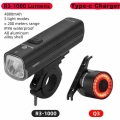 ROCKBROS Type c Charger Bicycle Light Rainproof Charging Cycling Lights Front Lamp Headlight Aluminum Ultralight Flashlight|Bic