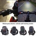 22mm Motorcycle Electric Vehicle Self locking ABS Waterproof Control Switch Button With LED Light For Anti theft Alarm Control|M