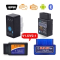 Elm327 Bluetooth OBD2 V1.5 Elm 327 V 1.5 OBD 2 Car Diagnostic Tool Scanner Mini Elm 327 OBDII Adapter Auto Diagnostic Tool|Code