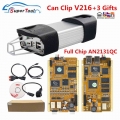 Newly Can Clip V212 For Renault Obd2 Diagnostic Tool An2131qc Full Chip Programmer Interface+reprog V191+pin Extractor+dialogys