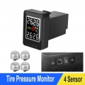 Smart Car Tpms Tire Pressure Monitor System Temperature Real-time Monitoring Tire Pressure Gauge 4pcs Tpms Sensor For Toyota - T