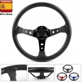 14inch 350mm Racing Pu Leather Steering Wheel Aluminum Alloy Deep Corn Dish Sport Drifting Steering Wheels Universal - Steering