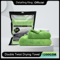 DETAILING KING 1200GSM Double Twist Pile Microfiber Drying Towel Ultra Absorbency Car Drying Rag for Cars/Trucks/SUVs Detailing