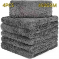 4pcs Microfiber Car Wash Drying Towel Car Cleaning Drying Cloth Trimming Car Care Cloth Absorbent Cleaning Double Faced Towel -