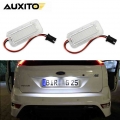 2pcs Canbus LED Number License Plate Light For Ford Focus 5D Fiesta Mondeo MK4 C Max MK2 S Max Kuga Galaxy 6000K White Auto Lamp