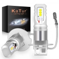 Katur 2pcs H3 Super Led Bulbs 80w Auto Lights Car Led Bulbs Car Light Source Dc 12v-24v 6500k White Fog Lamp Car Headlight - Car