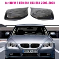 Carbon Fiber Car Rear View Door Wing Mirror Side Mirror Cover Caps Shell Case for BMW E60 E61 E63 E64 5 Series Model 2004 2008|M