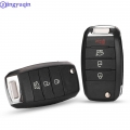 jingyuqin 3/4 Buttons Remote Flid Folding Key Case Shell Cover Case For KIA Carens Cerato Forte K2 K3 K5 Car Fob Cover|Car Key|