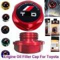 Billet Aluminum Racing Engine Oil Filler Cap Oil Tank Cover Performance Look For TRD TOYOTA|Tank Covers| - ebikpro.com