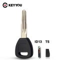 KEYYOU For Honda Accord Civic Insight Odyssey Prelude S2000 Transponder Key ID13 T5 Chip Key Shell Uncut Blade Fob Blank Case|Ca