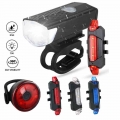 USB Rechargeable Bike Light MTB Bicycle Front Rear Back Taillight Cycling Headlight Bicycle Lamp Flashlight Bike Accessories|Bic