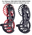 Bicycle Rear Derailleur Carbon fiber Ceramic 13T 17T pulley Guide Wheel for Shimano 5800 6800 R7000 R8000 SRAM RED RIVAL FORCE|B