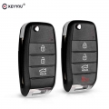 KEYYOU 3/4Button Flip Folding Remote Key Shell Cover Case Fob Replacement For KIA Carens Cerato Forte RIO K2 K3 K5 Car Fob Cover