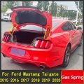 Carbon Fiber For Ford Mustang 2015 2020 Rear Trunk Gas Spring Lift Supports Boot Struts Rod Press The KeyTo Open Automaticall|St