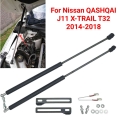 Car Front Engine Hood Dampers Lift Support Rod Arm Gas Spring Shocks Strut Bars For Nissan Qashqai J11 X Trail T32 2014 2018|St