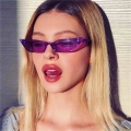 Ladies Fashion Cat Eye Sunglasses Jelly Color Eyewear Sexy Women Triangle Purple Sun Glasses UV400|Motorcycle Glasses| - Offic