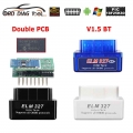 2021 Best ELM327 Bluetooth V1.5 PIC18F25K80 Chip 2PCB OBD2 Scanner Tool ELM 327 1.5 BT Diagnostic Interface Android PC Free Ship