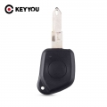 KEYYOU For Peugeot 106 205 206 306 405 406 Replacement Remote Car Key Shell 1 Button With Uncut Blade Good Quality|Car Key| -