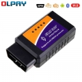 Mini Elm327 obd2 scanner OBD Bluetooth V1.5 with USB Switch auto diagnose tool code reader For Android / Windows Englisch|Code R