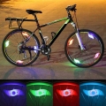 2pcs Willow Shape LED Bike Cycling Lamp Biking Portable Bicycle Wheel Spoke Light Waterproof Cycling Safety Warning Lamp Parts|B