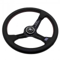 350MM Universal Classic Drift Racing Nardi Steering Wheel Microfiber Leather Rally Steering Wheel With Logo For VW TOYOTA HONDA|