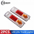 Vehemo 2PCS 24v LED Truck trailer lights Pair Taillight signal lamp Part Accessories 24 v truck LED side marker light|Truck Ligh