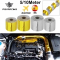 A Gold 2'' Thermal exhaust Tape Air Intake Heat Insulation Shield Wrap Reflective Heat Barrier Self Adhesive Engine 2 In