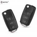 KEYYOU 2 Buttons Flip Folding Remote Car Key Case FOB Shell For Vw VOLKSWAGEN MK4 Seat Altea Alhambra Ibiza|Car Key| - Officem