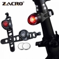 Zacro Bike Bicycle Cycling Front Rear Tail Helmet Red Flash Lights 3 Modes Safety Warning Lamp Waterproof Cycling Safety Light