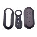 Xinyuexin Plastic Key Case With Rubber Key Pad 3 Buttons Flip Remote Key Shell Cover For Fiat 500 Panda Punto Bravo Car Keyless