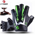 X Tiger Cycling Gloves Mens Women's MTB Road Gloves Reflective Mountain Bike Half Finger Gloves Bicycle Non slip Sports Glov