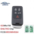 QWMEND KR55WK49264 Smart Car Key for Volvo XC60 S60 S60L V40 V60 S80 XC70 KYDZ 5 Buttons 433Mhz FSK ID46/7953 Chip|Car Key| -