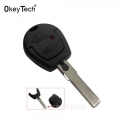 Okeytech For Vw 2 Button Uncut Blade Remote Key Shell For Vw Polo Golf Jetta Sharan For Seat Ibiza Leon Toledo Altea For Skoda -