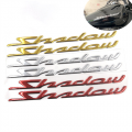 2x Motorcycle 3D Raised Chrome Soft PVC Fuel Tank Sticker Decals Emblem Badge for HONDA Shadow 125 400 750 Phantom RS Aero ACE|D