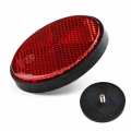 Round Bicycle Reflector Night Cycling Safety Reflective Road Bike Front Rear Warning Light Red/White/Orange Bike Accessories|Bic