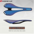 KOCEVLO Full Carbonfiber+Leather Fiber Road Mountain Bike Saddle Seat Cushion Carbon Bicycle Discoloration Cycling Parts|Bicycle