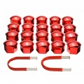 20pcs/set Red Universal 17mm Wheel Nut Bolt Cover Cap with 2 Removal Tool Set Exterior Decoration Protecting Bolt Rims|Nuts &