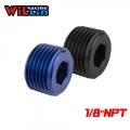 WILLIN 2pcs/pack 1/8" NPT Pipe Thread NPT Socket Plug NPT Pipe Plug Aluminum Anodized WL932 02|aluminum anodized|anodize