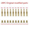 20pcs Carburetor Main Jet Kit With Slow/pilot Jet Set Replacement Fir For Pwk Keihin Oko Cvk Motorcycle Carburetor - Engines &am