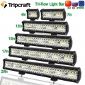 Tripcraft 3rows Led Bar 4-28 Inch Led Light Bar Led Work Light Combo Beam For Car Tractor Boat Offroad 4x4 Truck Suv Atv 12v 24v