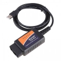 KWOKKER ELM327 USB ELM 327 V1.5 OBD 2 ELM327 USB Interface CAN BUS Scanner Diagnostic Tool Cable Code Support OBD II Protocols|u