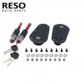 RESO Universal Racing Car Hood Pin Engine Bonnet Latch Lock Kit Refitting with Keys Hood Lock Black/Carbon|Engine Bonnets| -