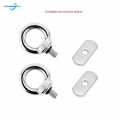 2PCS Kayak Track Mount Tie Down Eyelet Rail Track Screws Track Nut for Bungee Cord Rope Rowing Inflatable Boat Kayak Accessories