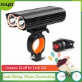 GYIO Bicycle Bike Light Front 2400Lm Headlight 2 Battery T6 Leds Bicycle Light Cycling Lamp Lantern Flashlight For Bicycle Bike