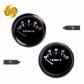 Dragon Gauge Water Temp Car Gauge 2" 52mm 40~120 Celsius / 100~250 Fahrenheit Temperature 12v Auto Instrument Black Bezel -