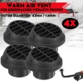 4x 42mm Heater Duct Air Vent Outlet Diesel Parking Heater Ducting Pipe Air Vent Outlet For Webasto Eberspacher Propex|Heater Par