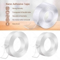 VISBELLA Reusable Double Sided Tape Adhesive Waterproof Silicone No Trace Cleanable Removable Sticker Washable Transparent Tape|