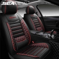 Luxury Car Seat Cover Leather Interior Automobiles Seat Covers Mats Universal Seametal Seat-cover Protector Pad Auto Accessories